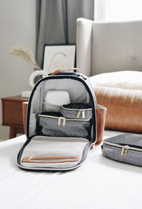 Coffee & Cream Itzy Mini Diaper Bag Backpack