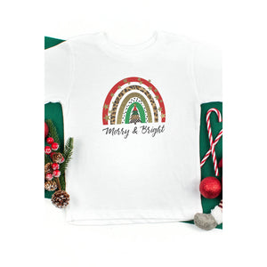 Merry and Bright Holiday Rainbow Toddler/Youth Tee