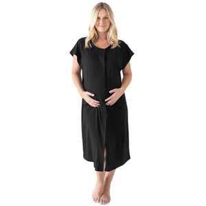 Universal Labor & Delivery Gown | Black - Kindred Bravely