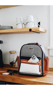 Coffee & Cream Itzy Mini Diaper Bag Backpack