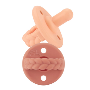 Apricot and Terracotta Sweetie Soother™ Pacifier Set