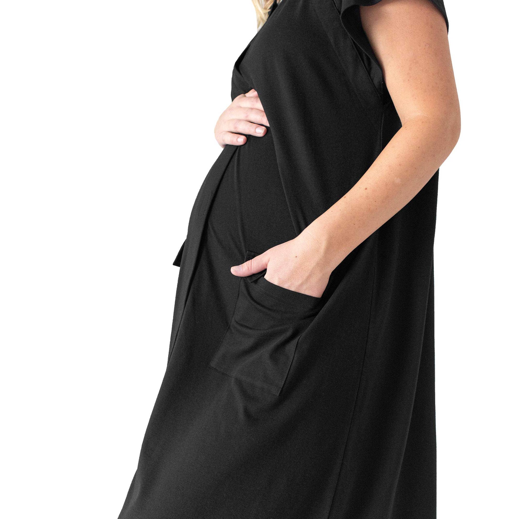 Kindred Bravely - Universal Labor and Delivery Gown In 1 Labor, Delivery- Black