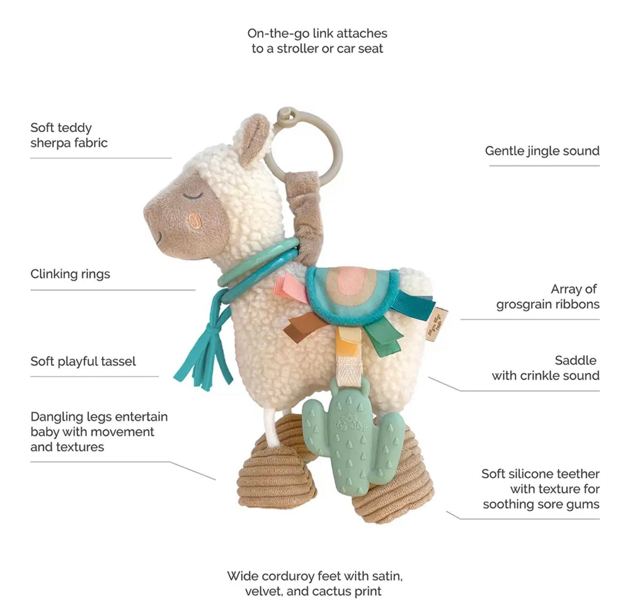 Link & Love™ Llama Activity Plush with Teether Toy