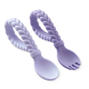 Sweetie Spoons™ Spoon + Fork Set - Amethyst + Purple Diamond