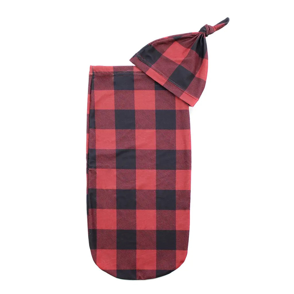 Cutie Cocoon™ Matching Cocoon & Hat Set - Buffalo Plaid
