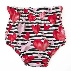 Valentine’s Day Baby Bloomers - Striped Hearts
