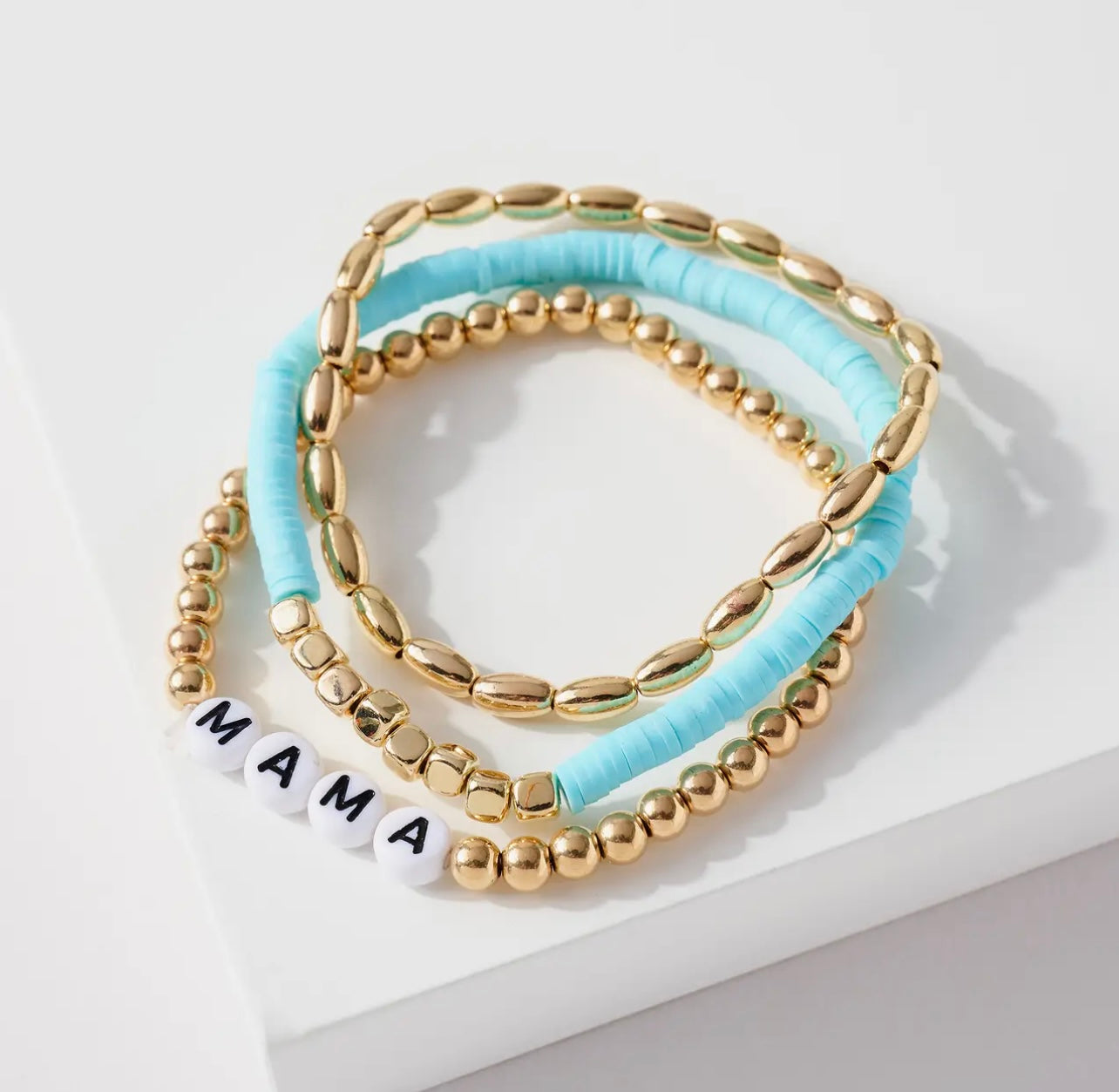 MAMA Inspirational Rubber Beaded Bracelet Set
